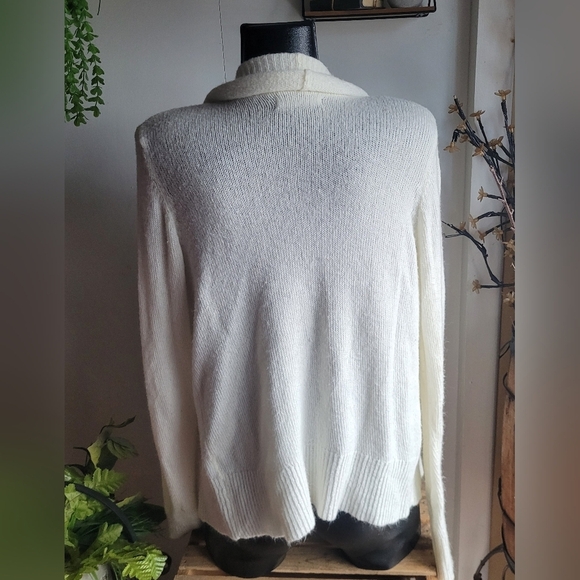 Abercrombie & Fitch White Waterfall Cardigan L - Picture 6 of 7